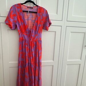 Vibrant Purple and Red Women's Dress